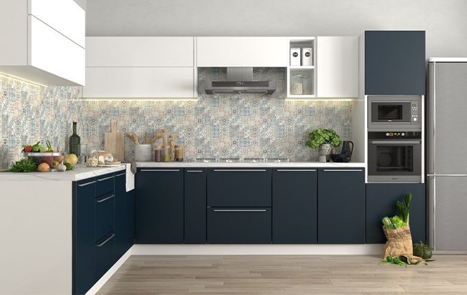 Spacious L-Shaped Kitchen With A Cosy Dining Area